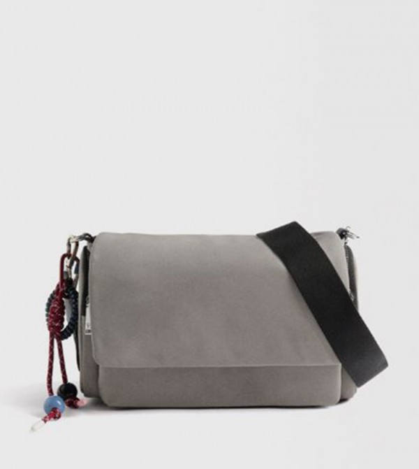 Solid Flap Crossbody Bag