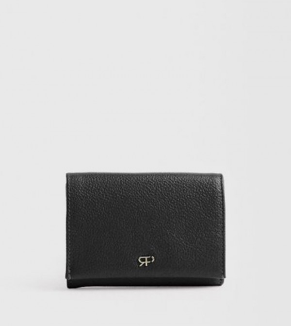 Textured Leather Mini Wallet