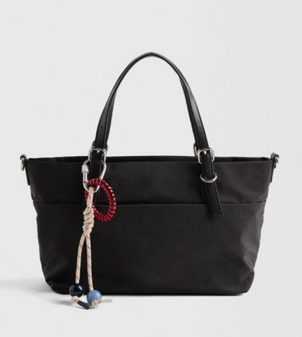 Solid Nylon Tote Bag