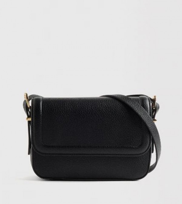 Textured Flap Crossbody Bag