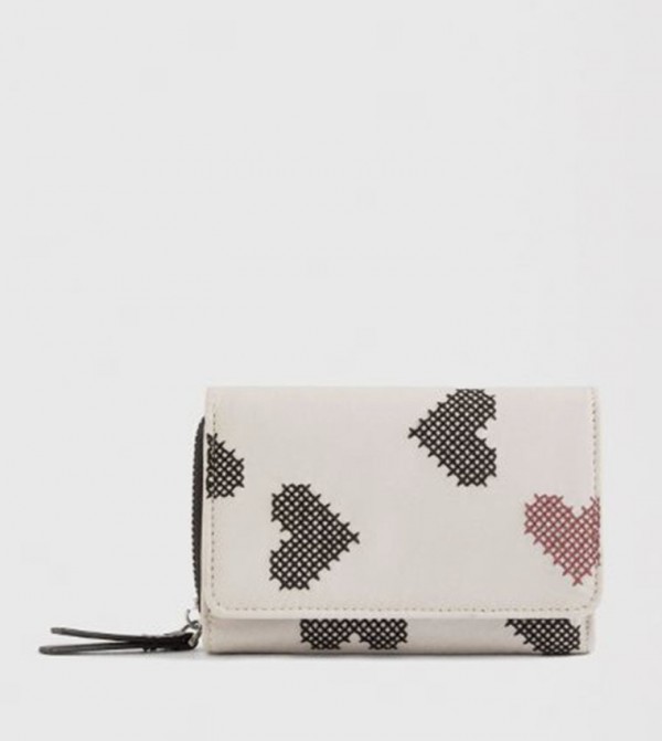 Embroidered Nylon Tri-Fold Wallet