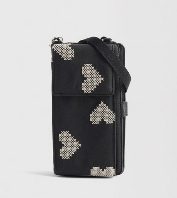 Embroidered Phone Crossbody Bag