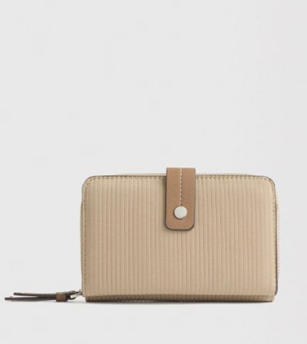 Textured Zip-Around Wallet