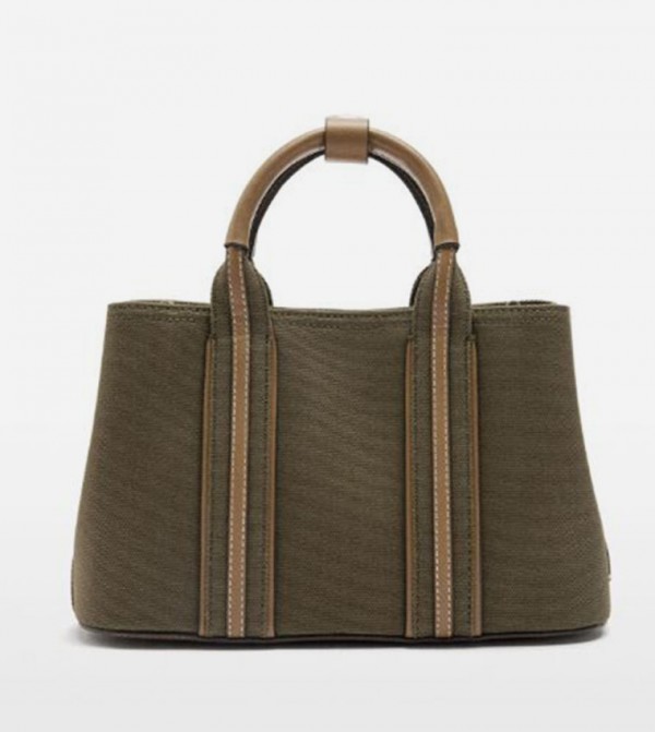 Textured Canvas Tote Bag
