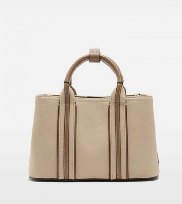 Textured Canvas Tote Bag