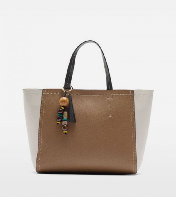 Color Block Tote Bag