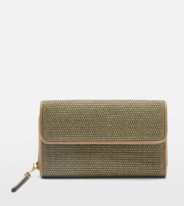 Textured Zip-Around Wallet