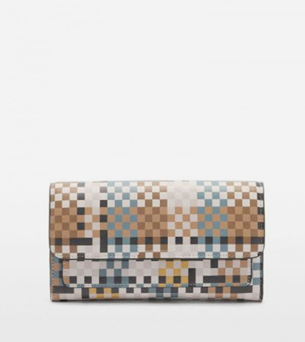 Checkered Tri-Fold Wallet