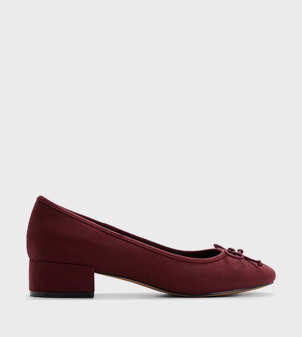 POIISE Bow Detail Low Block Heel Pumps