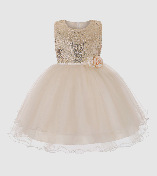 Glitter Princess Embellished Tulle Dress