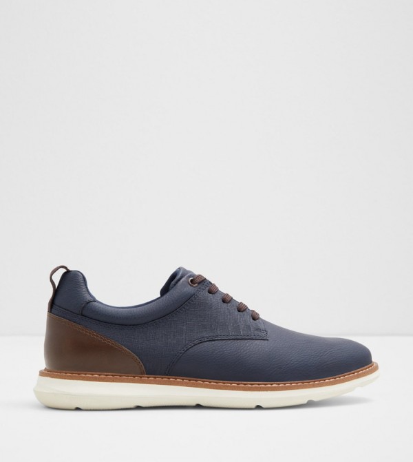 PRETH Textured Lace-Up Shoes