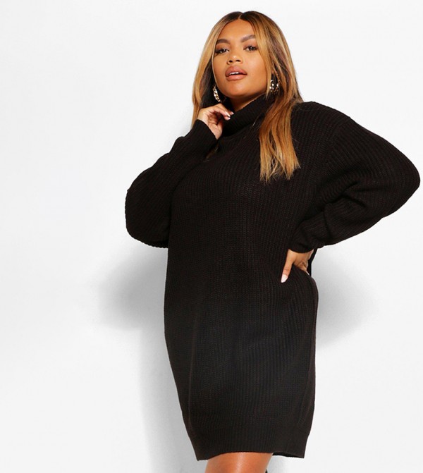 Oversized sweater hotsell dress plus size