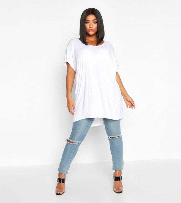 boohoo Basic Oversized Boyfriend T-Shirt - Black - Size S