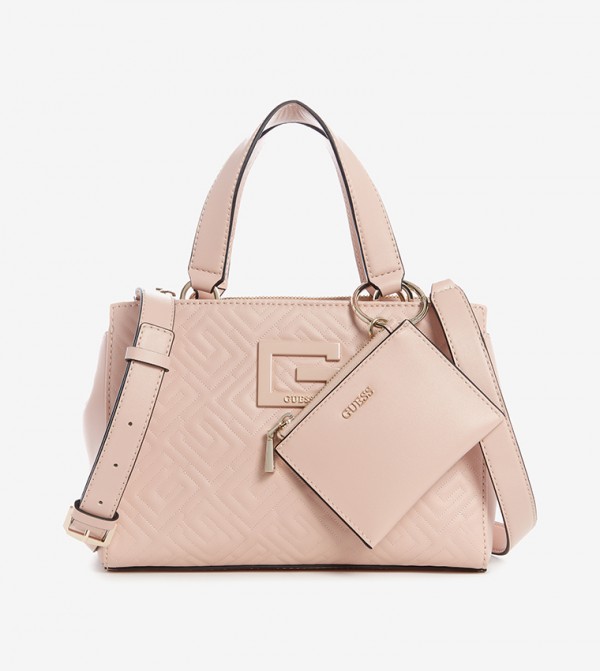 Buy Guess Janay Small Society Satchel Bag Pink In Pink 6thStreet UAE