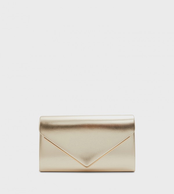 QWEENBEE Metallic Envelope Clutch