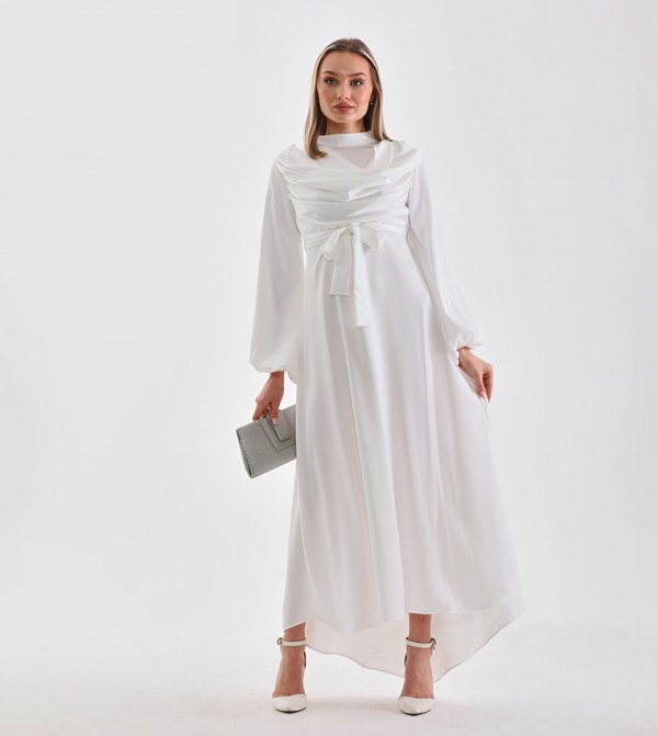 فستان سهرة مزموم 