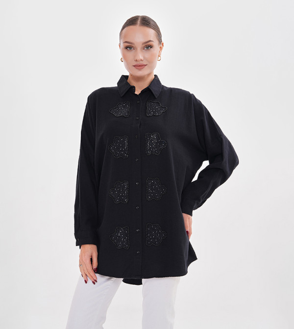 Embellished Long Sleeves Shirt