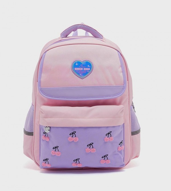 Cherry Printed School Backpack