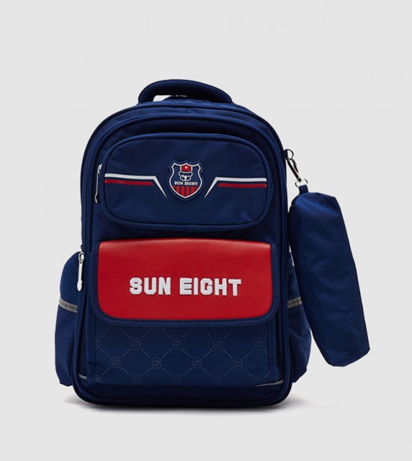 Printed Backpack with Pencil Pouch