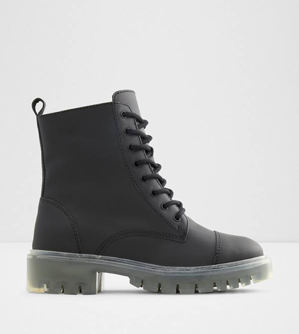 Buy Wallis Agnes Side Buckle Mix Material Ankle Boots In Black