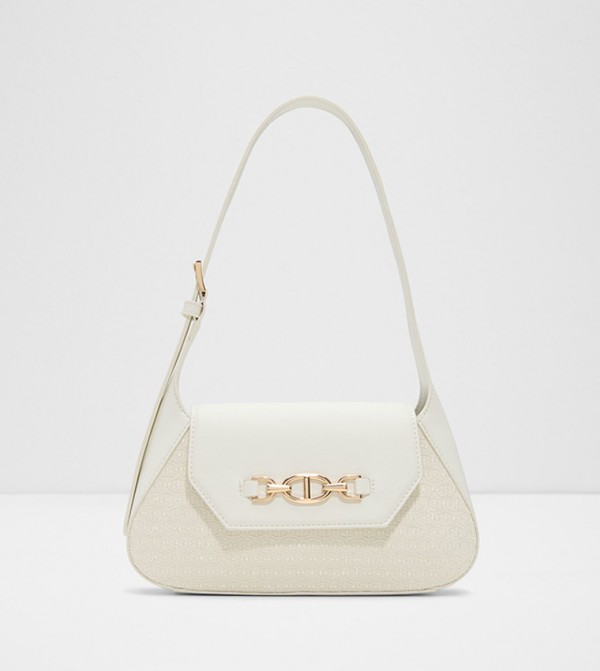 RHIANON Metal Accent Flap Shoulder Bag
