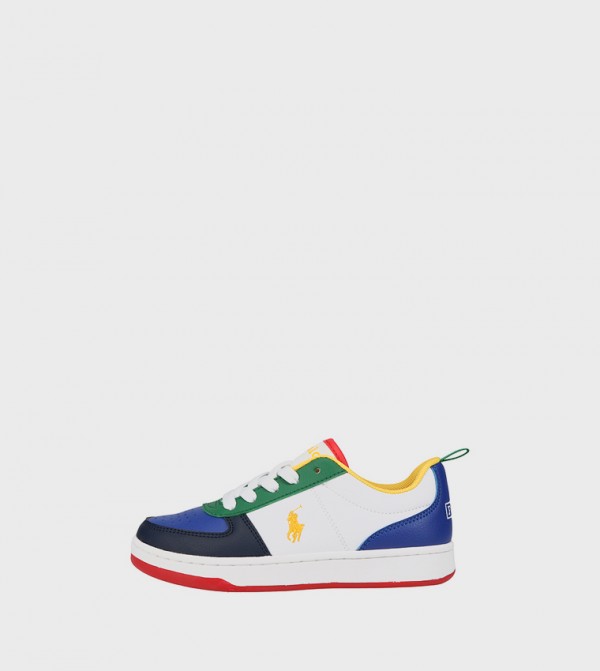 POLO COURT II Color Block Lace-Up Sneakers