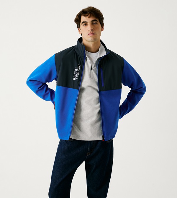 Color Block Zip-Through Hybrid Jacket