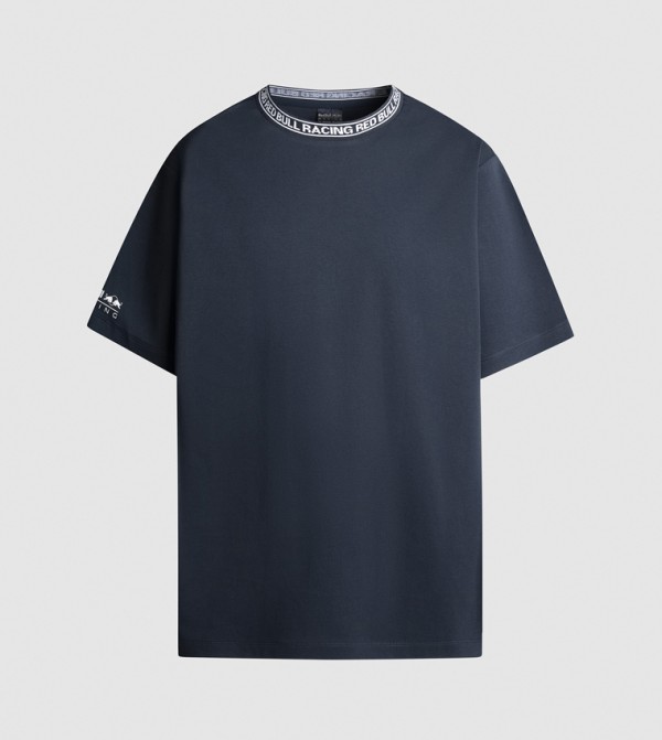 Logo Printed Collar Short Sleeves T-Shirt