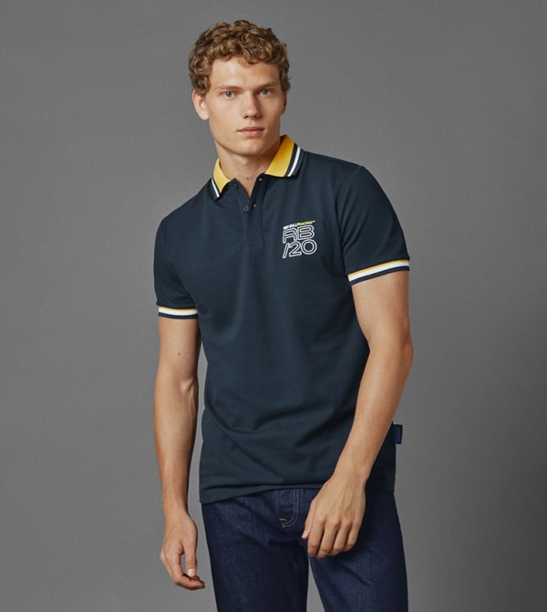 Red Bull Racing Striped Polo T-Shirt