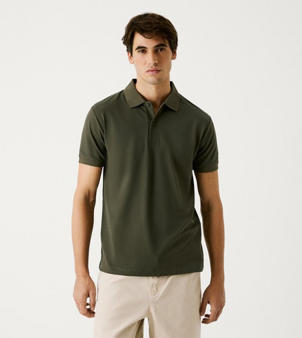 Logo Printed Short Sleeves Polo T-Shirt