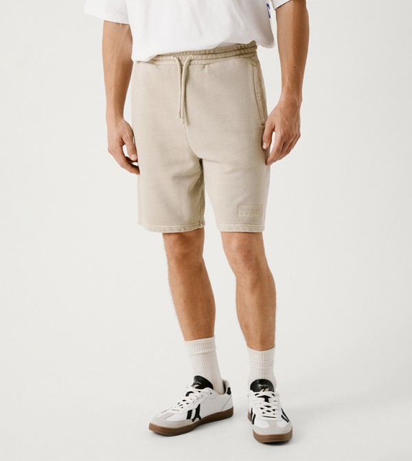 Logo Detail Drawstring Waist Shorts