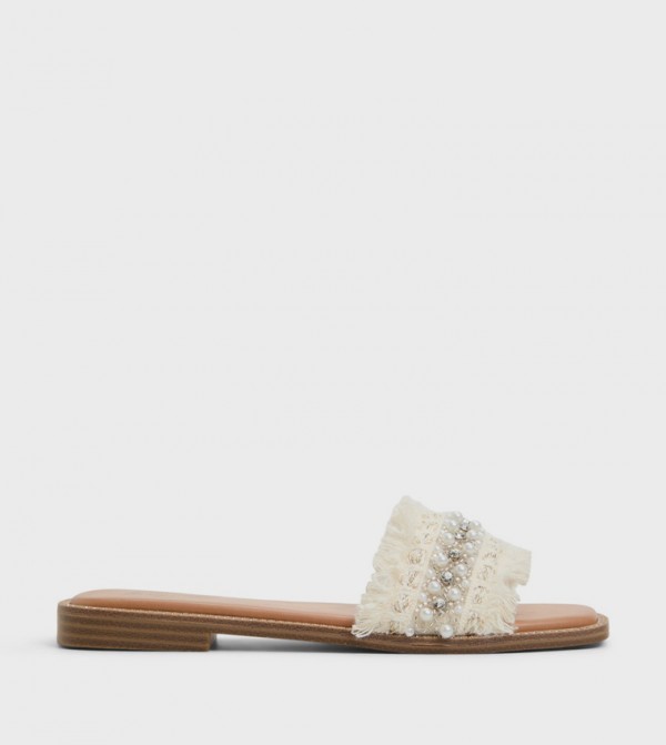 ROJAS Embellished Flat Sandals