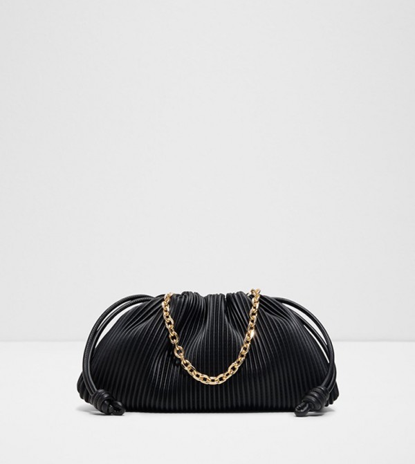 ROMYE Textured Drawstring Clutch Bag