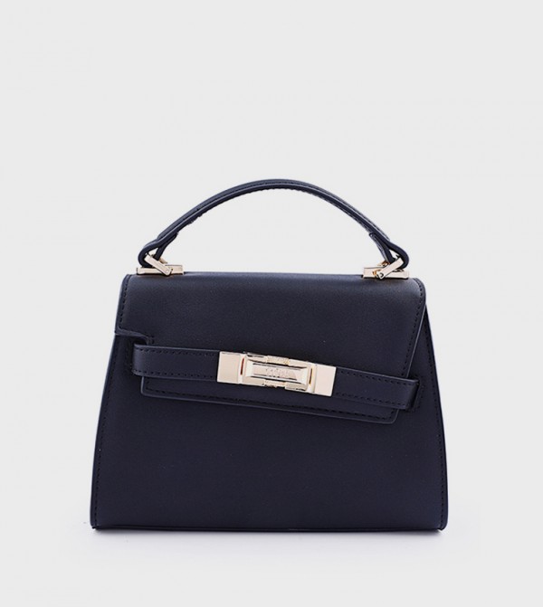 ELEGANT Textured Flap Top-Handle Bag