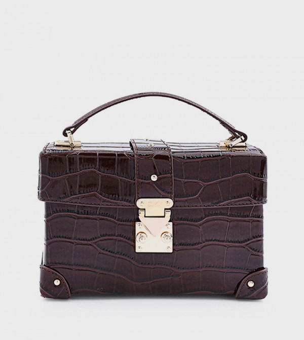 SOFT Textured Flap Top-Handle Bag