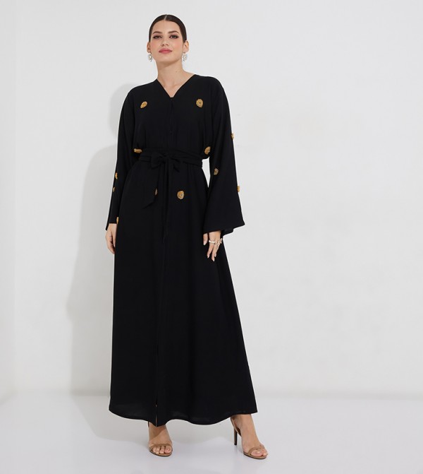 Flower Hand Embroidered Abaya