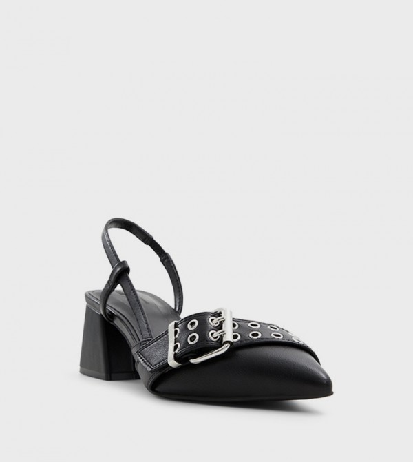 RUMOUR Block Heel Slingback Pumps