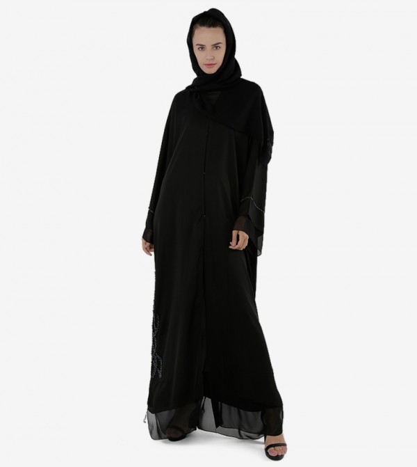 Long Sleeves V-Neck Abaya