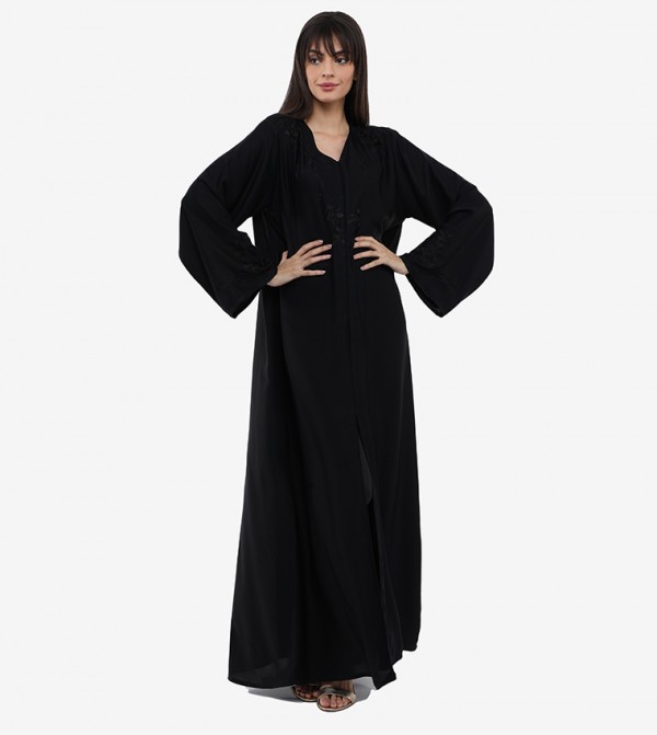 V-Neck Long Sleeves Abaya 