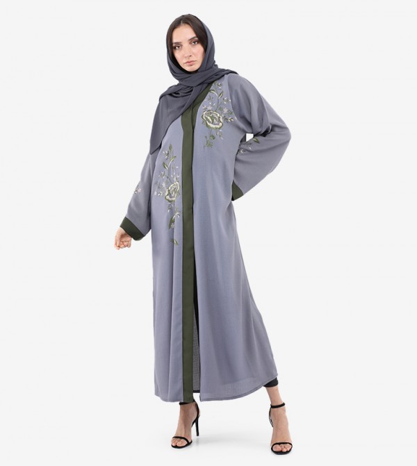 Embroidered Long Sleeves Abaya