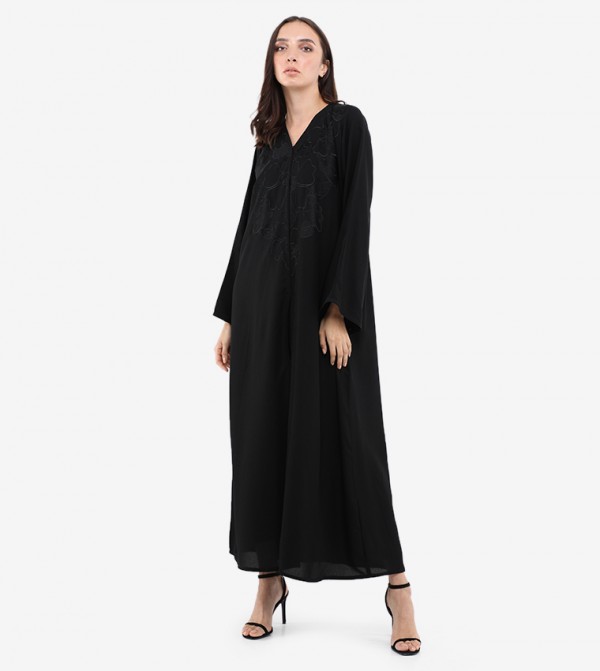 Abaya-Black/Embroidary