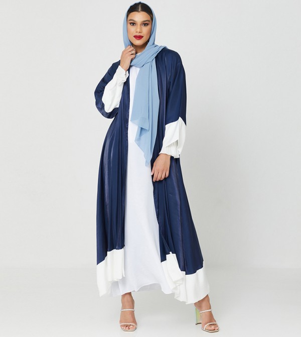 Colour Block Long sleeve Abaya