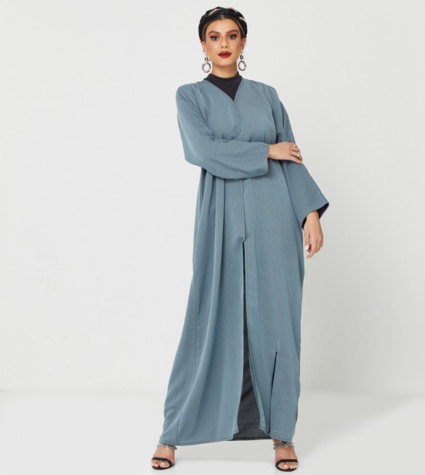 Abaya With Cloth Patches Design-Multi