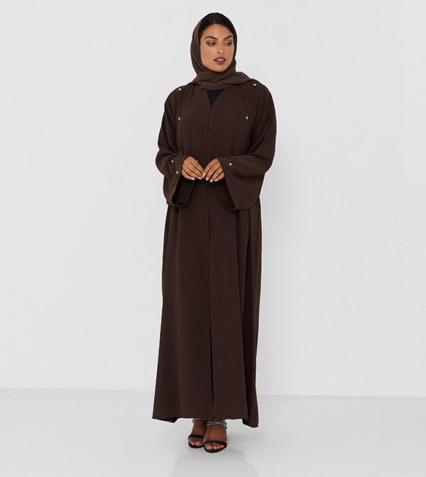 Embellished Detailed Long Sleeve Abaya