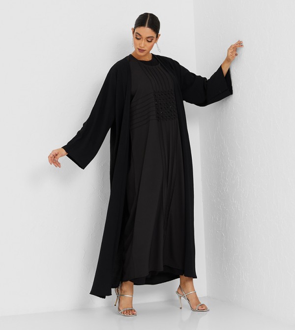 Long Sleeves Abaya-Black