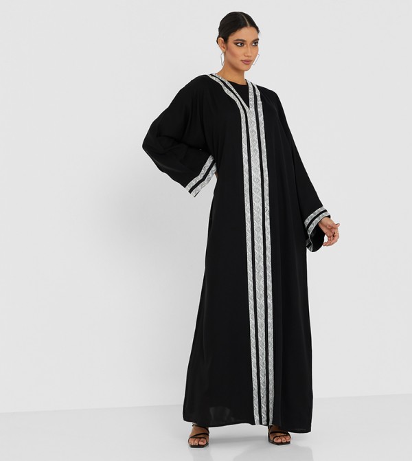 Long Sleeves Abaya-Black