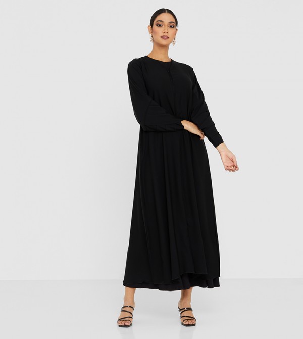 Solid Long Sleeves Abaya