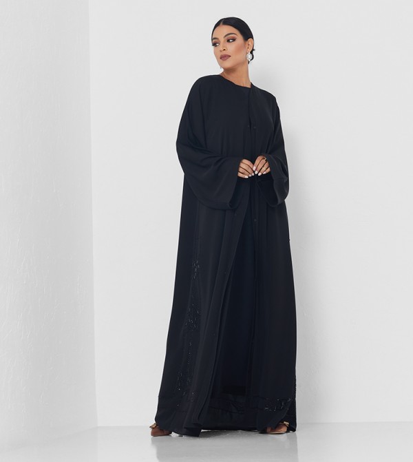 Long Sleeves Abaya-Black 