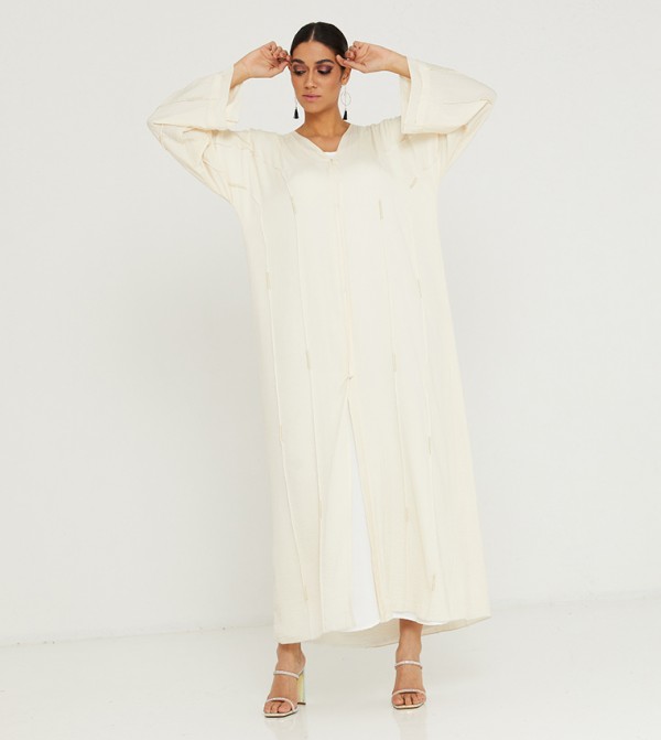 Stone Detailed And Laise Design Abaya