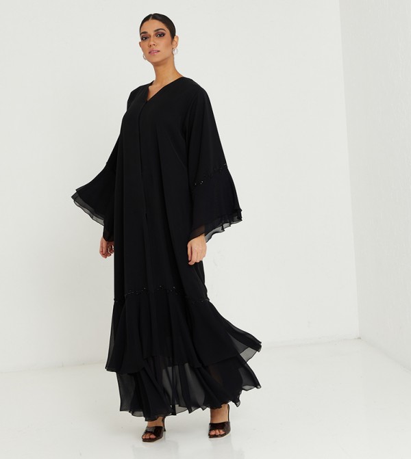 Stone Detailed And Laise Design Abaya